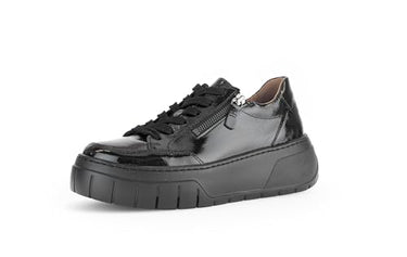 Gabor Damen Low-Top Sneaker, Frauen Halbschuhe,Best Fitting,schnürschuhe,Plateausohle,straßenschuhe,Strassenschuhe,schwarz,38 im Sale
